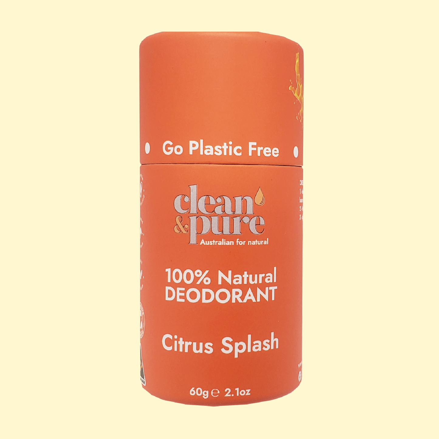 CITRUS SPLASH NATURAL DEODORANT GO PLASTIC FREE