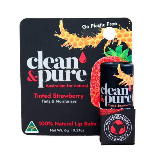 TINTED STRAWBERRY LIP BALM GO PLASTIC FREE