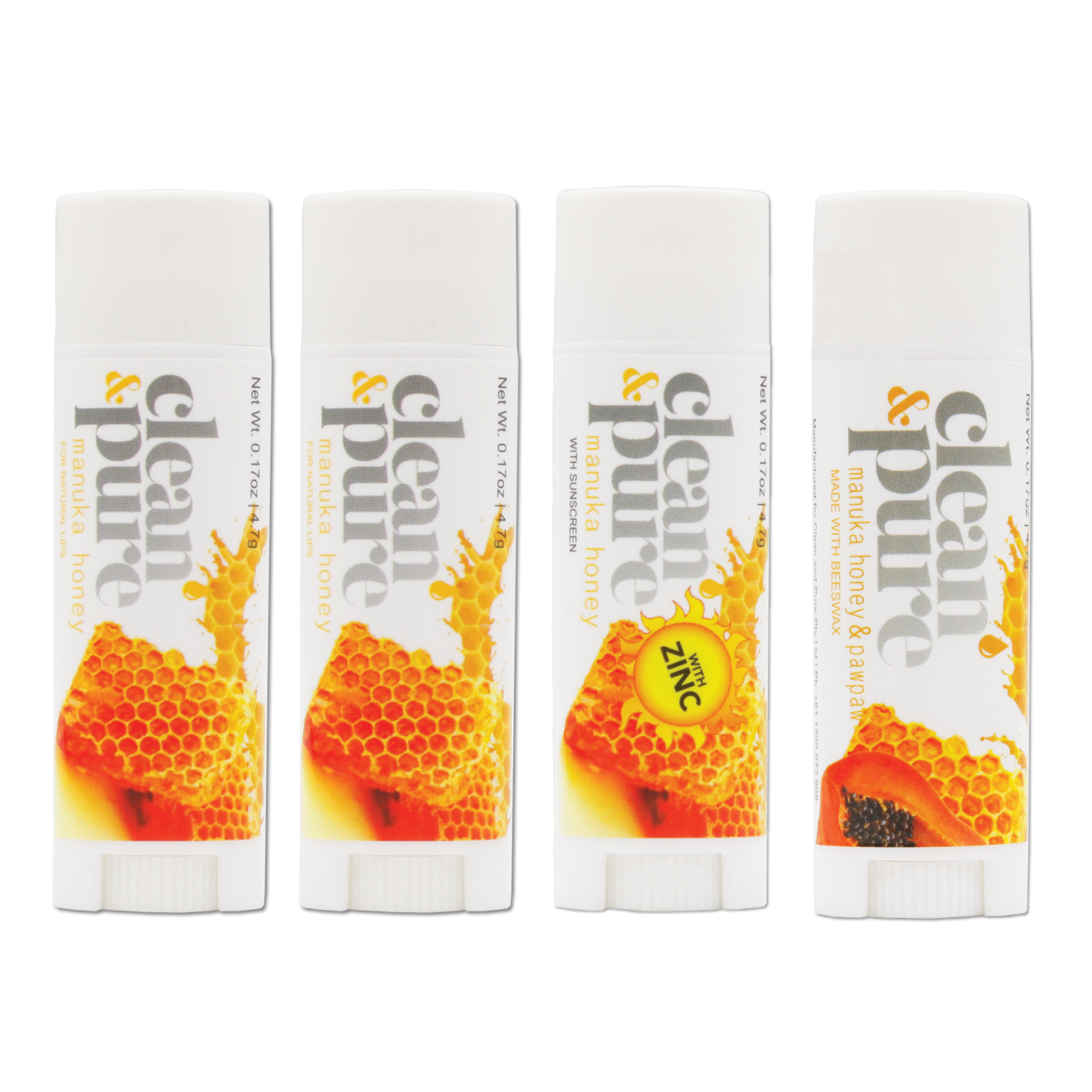 MANUKA HONEY LIP BALM SWEET BEE 4 PACK