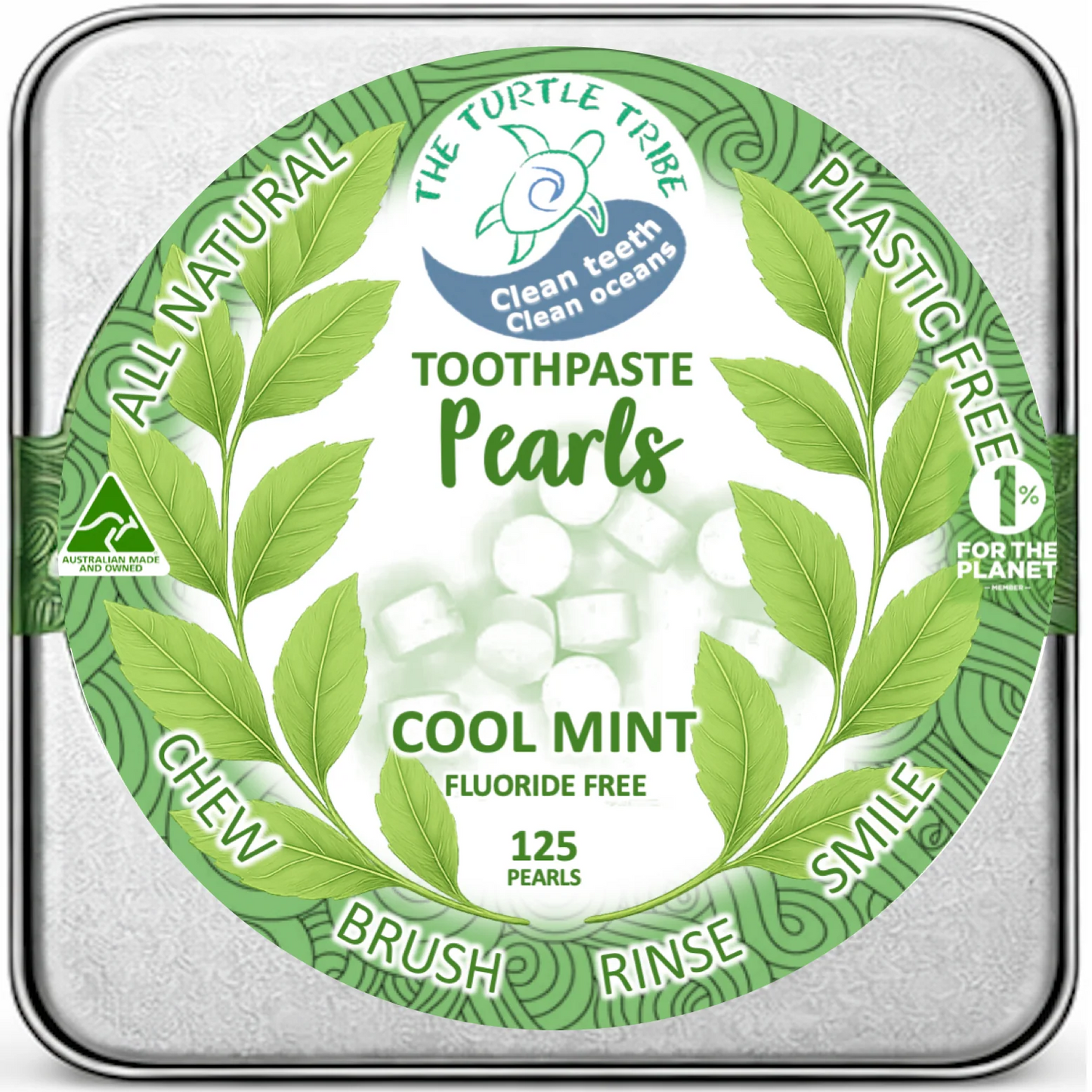 Turtle Tribe Toothpaste Tablets, Fluoride-Free