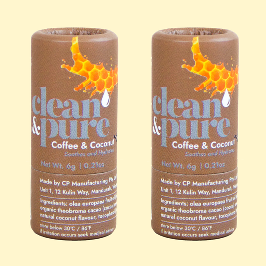 COFFEE & COCONUT LIP BALM 2 PACK GO PLASTIC FREE