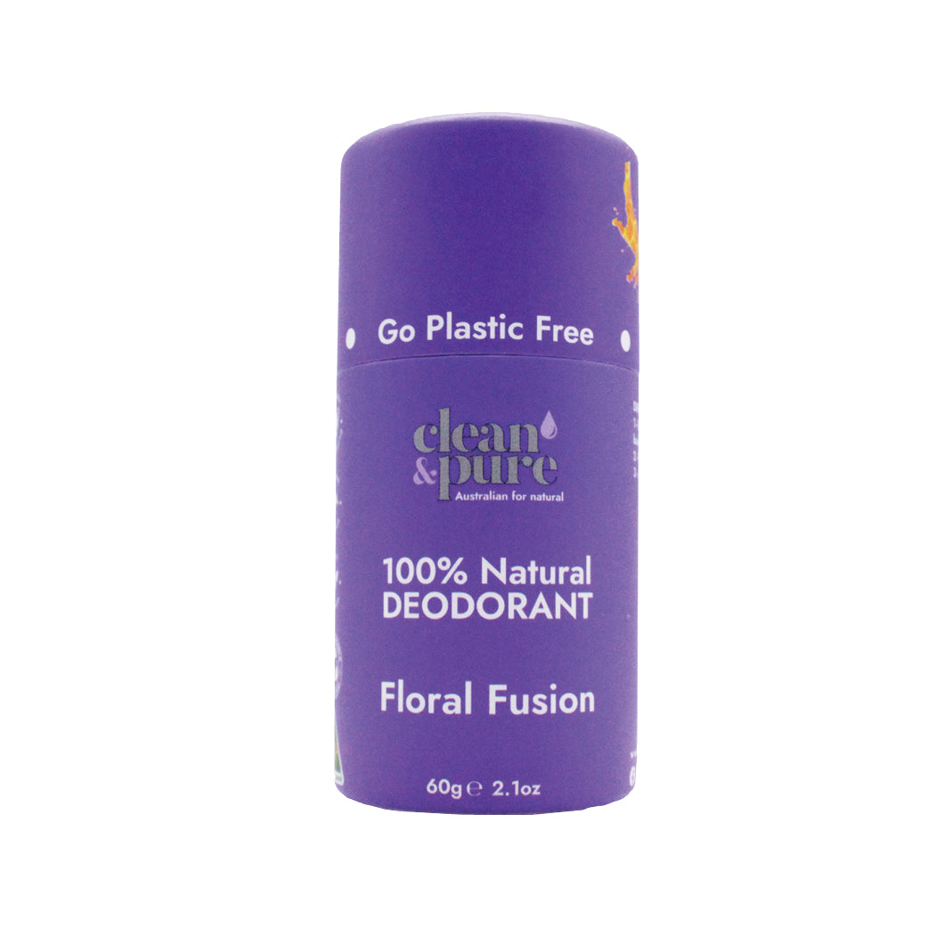 FLORAL FUSION NATURAL DEODORANT GO PLASTIC FREE – Clean & Pure