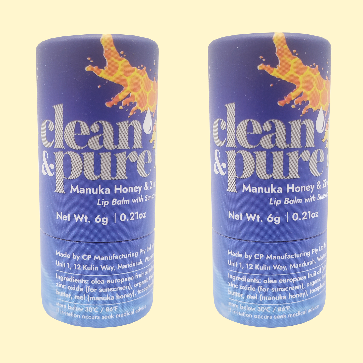 MANUKA HONEY SPF15 LIP BALM 2 PACK GO PLASTIC FREE