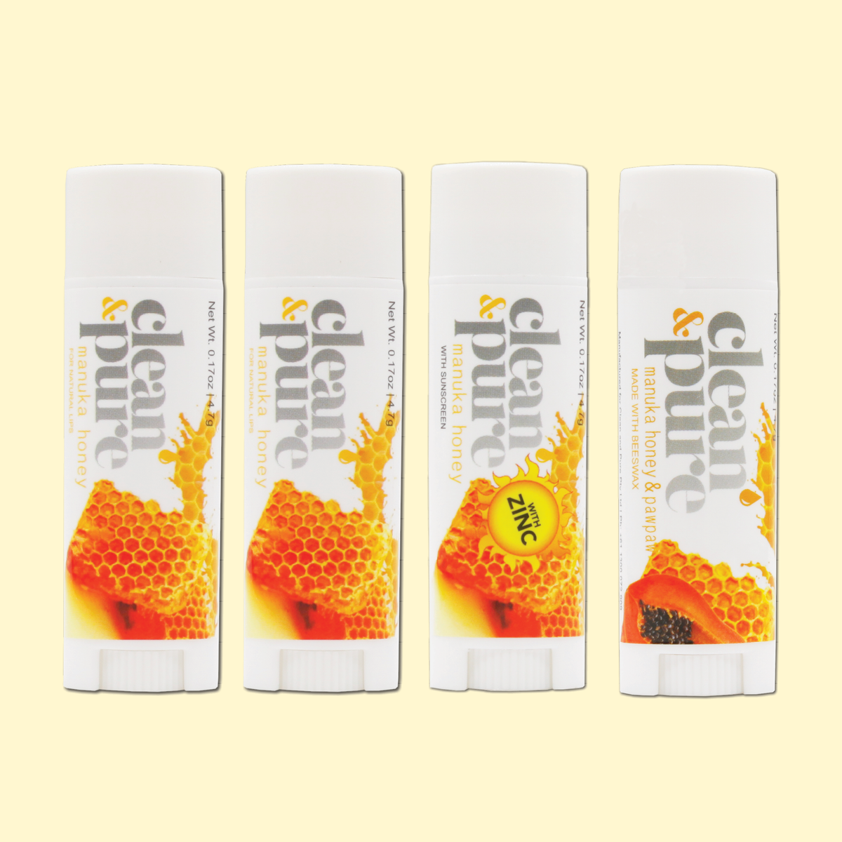 MANUKA HONEY LIP BALM SWEET BEE 4 PACK